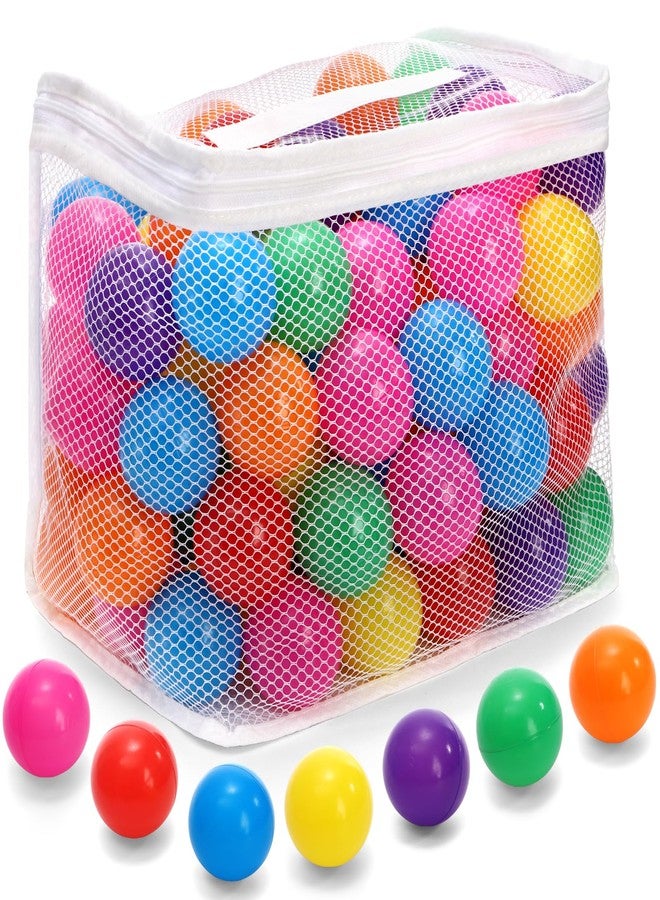 Goaste 100 Pack Small Ball Pit Balls for Kids, 2 Inch Plastic Playpen Balls with Storage Bag, Multi-Colored Bounce House Balls Crush Proof, BPA Free Swim Pit Fun Toy for Playhouse, Tent (7 Colors) - Image 1