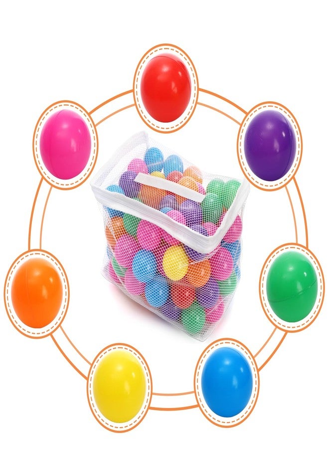 Goaste 100 Pack Small Ball Pit Balls for Kids, 2 Inch Plastic Playpen Balls with Storage Bag, Multi-Colored Bounce House Balls Crush Proof, BPA Free Swim Pit Fun Toy for Playhouse, Tent (7 Colors) - Image 4