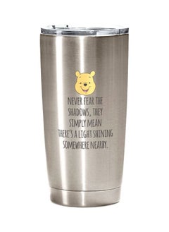 LIT Winnie The Pooh Quote Printed Stainless Steel Tumbler With Lid  - Image 1
