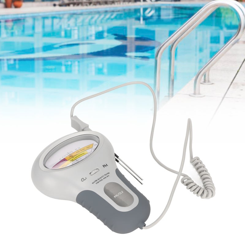 Water Chlorine and PH Meter Large Screen Battery Powered Portable Water Quality Tester with Probe for Swimming Pool Spa - Image 3