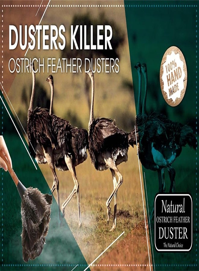Dusters Killer Ostrich Feather Duster with Extension Pole Up to 42" - Image 5