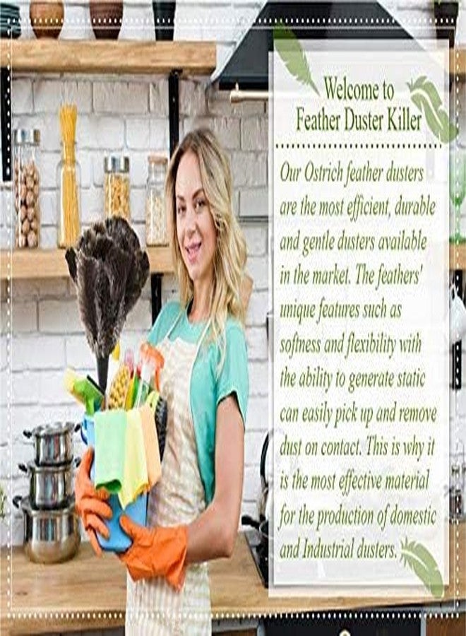Dusters Killer Ostrich Feather Duster with Extension Pole Up to 42" - Image 4