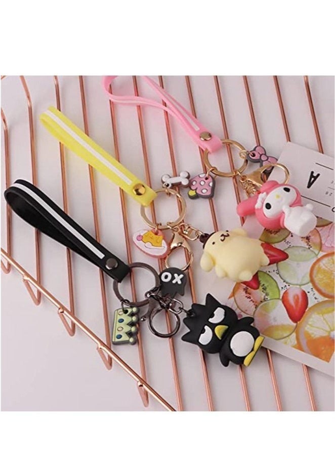 Generic 5-Piece Wrist Anime Keychain, Kawaii Car Keychain Accessories, Key Purse Handbag Charms for Women  - Image 5
