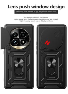 Generic Shield Full Protection Case With Metal Ring &Slide Camera Cover For realme 13 pro plus / realme 13 pro  - Image 3