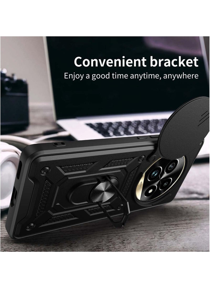 Generic Shield Full Protection Case With Metal Ring &Slide Camera Cover For realme 13 pro plus / realme 13 pro  - Image 4