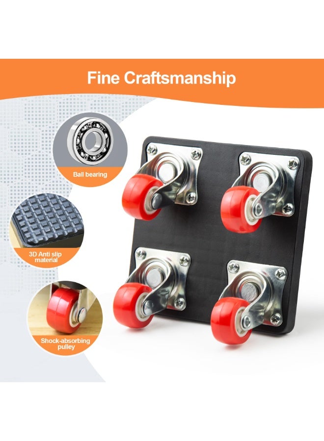 YelaJoy Set of 4 Furniture Transport Castors Set with Load Lifter for Moving Heavy Furniture 400 kg Wheels for Furniture Lifter, 360 Degree Rotatable Wheel Furniture Castors Heavy Duty with Furniture Roller - Image 4