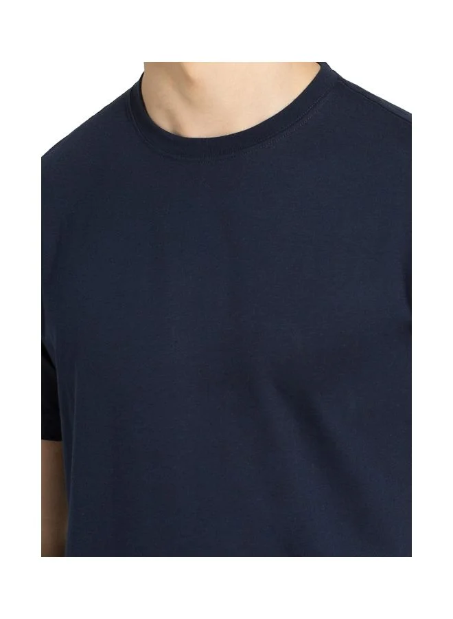 Jockey Navy 2714 Men Super Combed Cotton Rich Solid Round Neck Half Sleeve T Shirt for Men | Best Price UAE