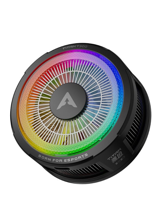 PIVA Titan T300 45W Magnetic Tablet and iPad Cooling Fan with Ring Light, Intelligent NTC Temperature Control, TEC Cooling Technology for Rapid Cooling Over a Wide Area, App Control for Gaming, Black - Image 1