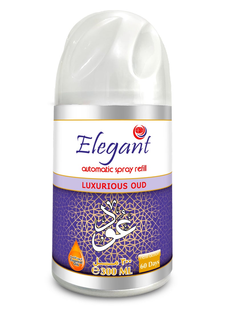 Elegant Luxurious Oud Automatic Refill Spray Air Freshener 300ml  - Image 1