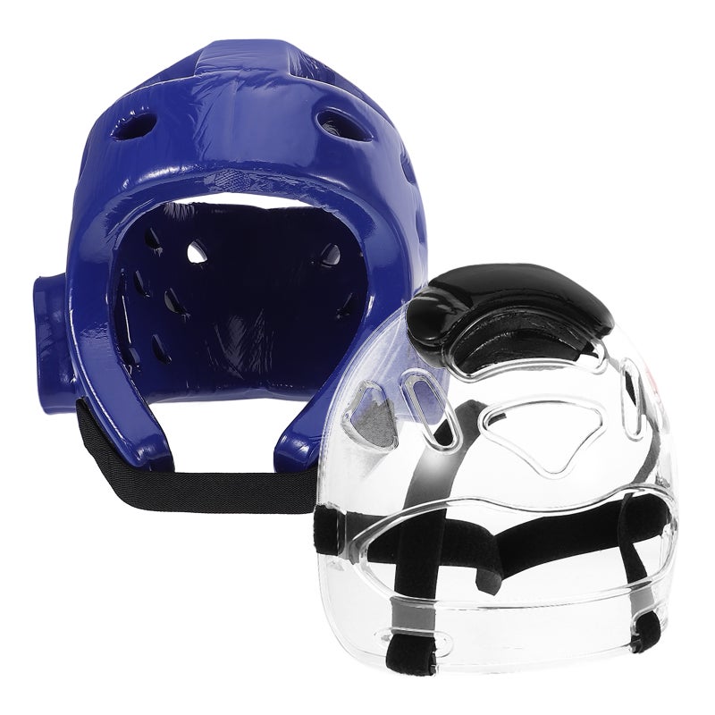 🧸 خوذة تايكواندو مع قناع وجه مجموعة واحدة واقية قابلة للتعديل مقاومة للصدمات للتدريب والمنافسة - Image 1