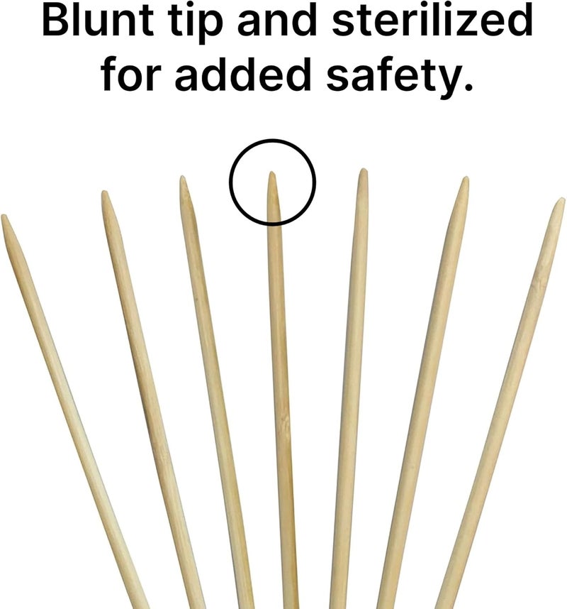 KingSeal Bamboo Wood Corn Dog Skewers, Sticks, 8.75 Inches x 5 mm Diameter, Blunt Point for Safety, Retail Pack - 2 Bags of 50 Skewers (100 Count) - Image 4
