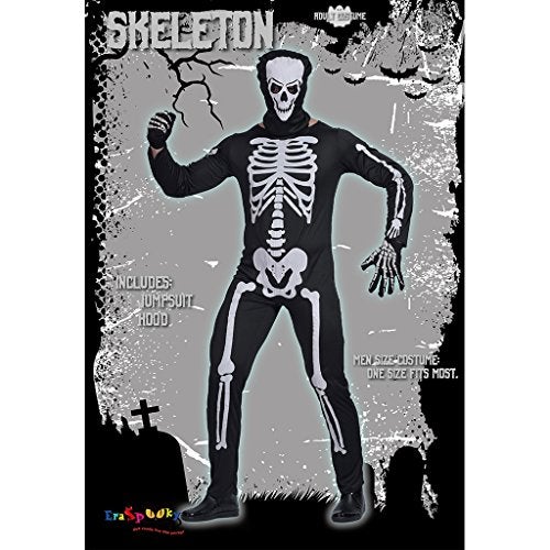 EraSpooky Men's Skeleton Halloween Costume(White, Large) - Image 2