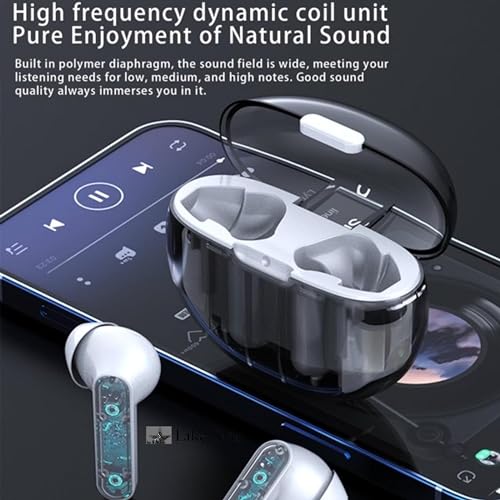 Like Star Butterfly TWS-Wireless Earphone, Bluetooth Earbuds with Transparent Design, 30 Hr Playtime with Fast Charging, Bluetooth 5.3 + ENC, 13mm HD BASS Drivers, IPX7 Sweat-Proof, Built-in Mic Blue - Image 3