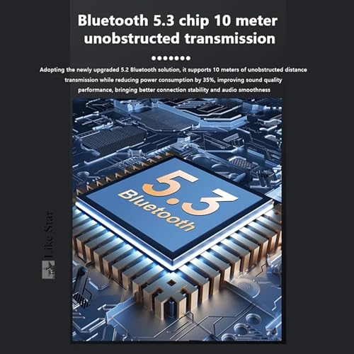 Like Star Butterfly TWS-Wireless Earphone, Bluetooth Earbuds with Transparent Design, 30 Hr Playtime with Fast Charging, Bluetooth 5.3 + ENC, 13mm HD BASS Drivers, IPX7 Sweat-Proof, Built-in Mic Blue - Image 2