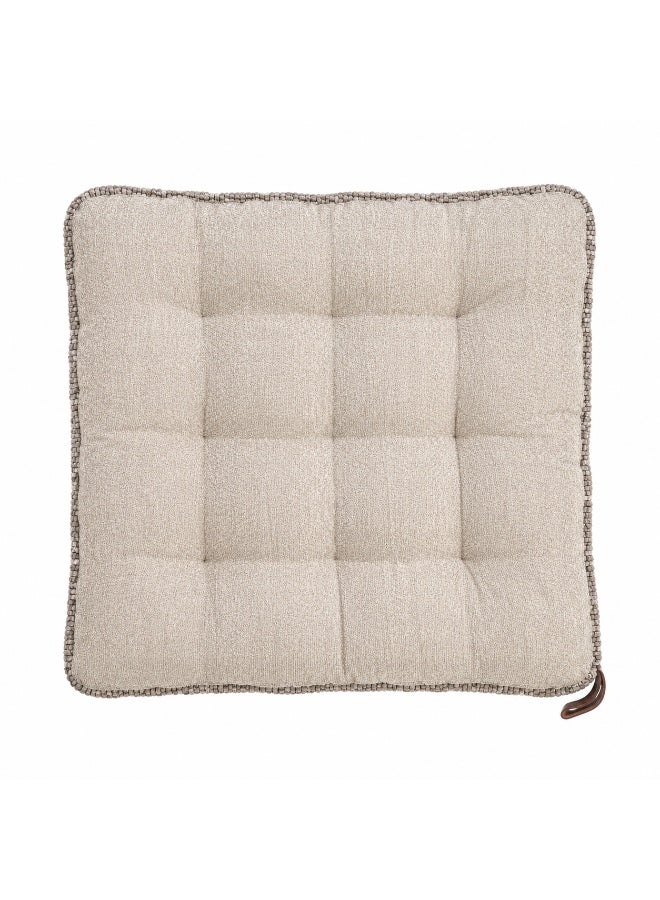 Square Padded Chair Cushion with Comfortable Design in Beige - Image 1