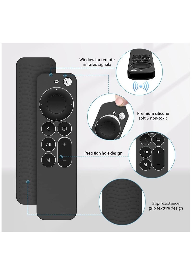 Silicone Case for Apple TV 4K Siri Remote 2021 with Silicone TV Box Case for Apple TV 4K 2021 Shock Resistant Slip Resistant and Drop Resistant - Image 3