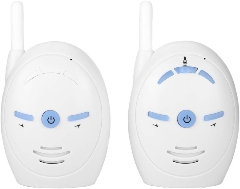 klarako Digital Audio Baby Monitor, Nanny Intercom Surveillance System Safety Camera, Wireless Electronic Alarm for Parents (White) - Image 1