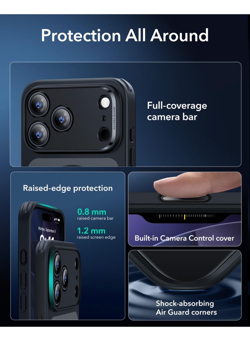 for iPhone 17 Pro Max Case, Camera Control Cover, Compatible with MagSafe Accessories, TPU, Military-Grade Drop Protection, Shock-Absorbing Air Guard Corners, Hybrid Series, Frosted Black - Image 2