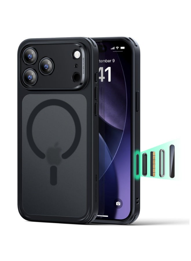 for iPhone 17 Pro Max Case, Camera Control Cover, Compatible with MagSafe Accessories, TPU, Military-Grade Drop Protection, Shock-Absorbing Air Guard Corners, Hybrid Series, Frosted Black - Image 1