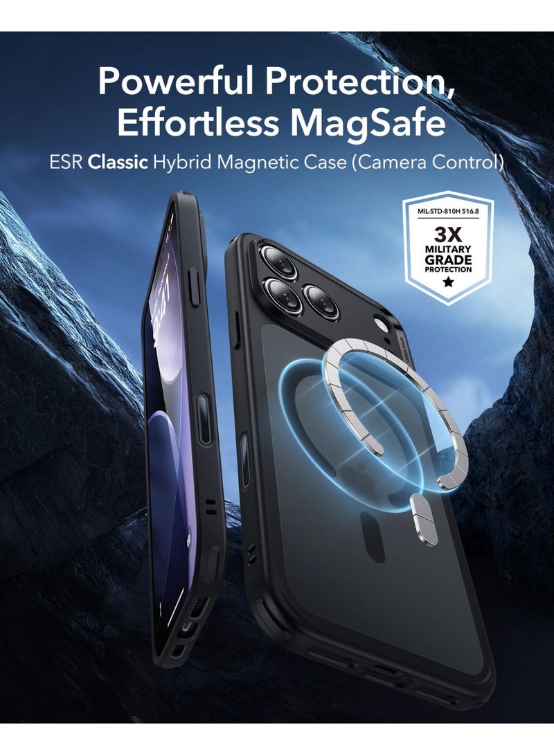 for iPhone 17 Pro Max Case, Camera Control Cover, Compatible with MagSafe Accessories, TPU, Military-Grade Drop Protection, Shock-Absorbing Air Guard Corners, Hybrid Series, Frosted Black - Image 5