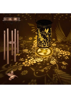YHmall Solar Wind Chimes For Outside, Metal Windchimes Outdoors Hummingbird Gifts For Women Men Mom Grandma, Deep Tone Memorial Wind Chimes For Garden Decor  - Image 2