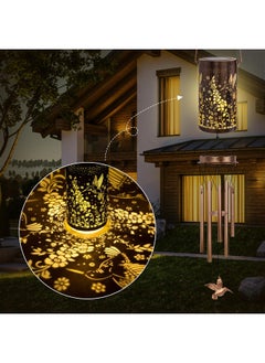 YHmall Solar Wind Chimes For Outside, Metal Windchimes Outdoors Hummingbird Gifts For Women Men Mom Grandma, Deep Tone Memorial Wind Chimes For Garden Decor  - Image 3