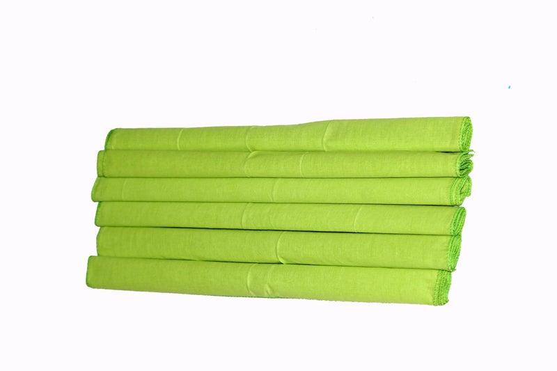 KETKAR Pure Cotton Hanky/Rumal For Men and Boys (Light Green, Pack Of 3 Pc) - Image 3