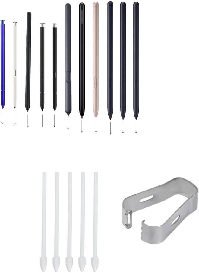 Generic - Tips Change For SPen Touch Stylus Nibs Compatible with Samsung Note 10, Note 10 +, All Note 20, Tab S6, S6 Lite, S7, S7+, ALL S8, S21 Ultra, S22, S23, S24 Ultra & Others. 5 Pack Tips White + Tweezers - Image 1