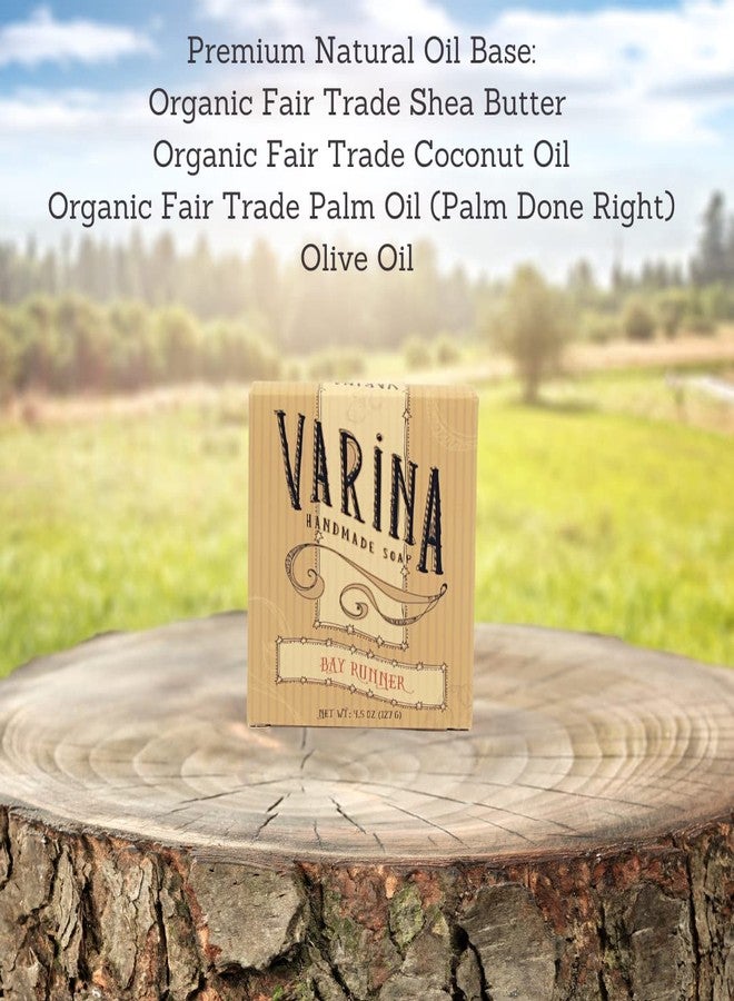 Varina Organic Bay Runner Bar Soap - Gentle Cleansing for Sensitive Skin, Spicy - 3 Pack - Image 2