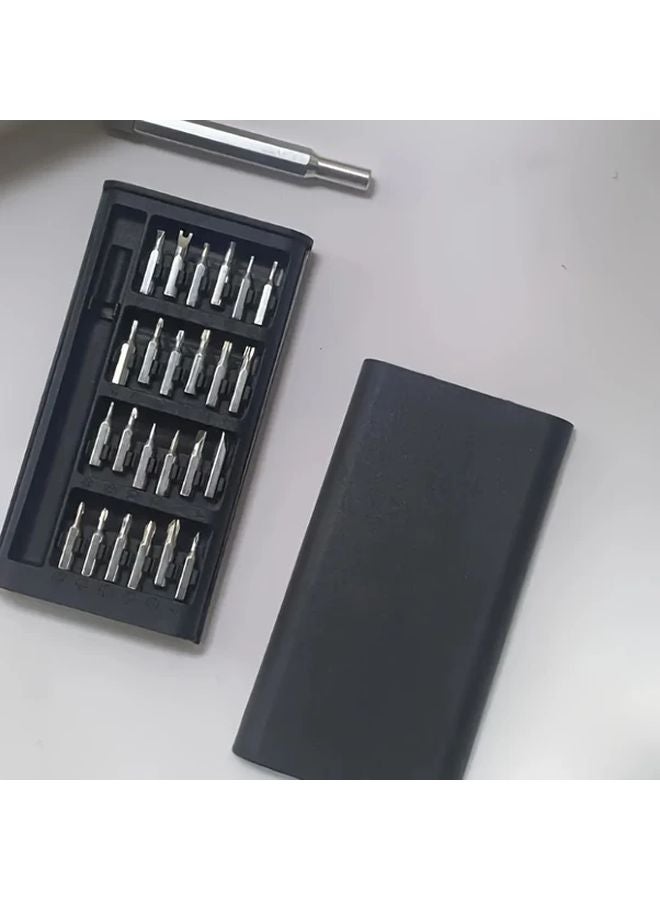Metal Suit Black 25 in 1 Precision Screwdriver Set Multi Function Repair Tools for Mobile Phone Tablet Disassembly - Image 1