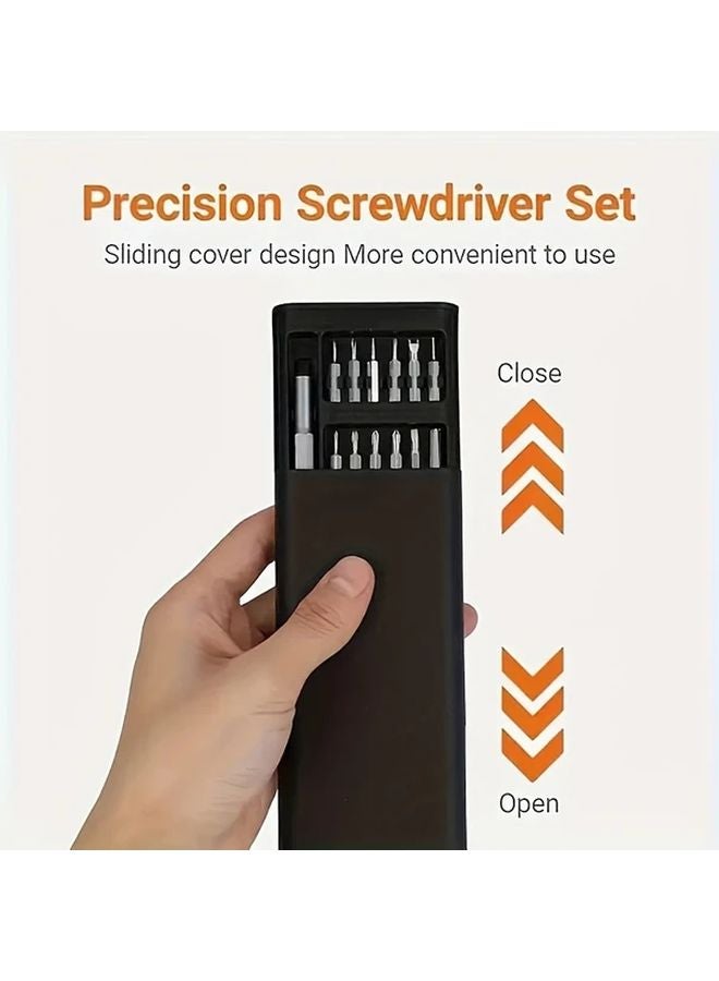 Metal Suit Black 25 in 1 Precision Screwdriver Set Multi Function Repair Tools for Mobile Phone Tablet Disassembly - Image 4