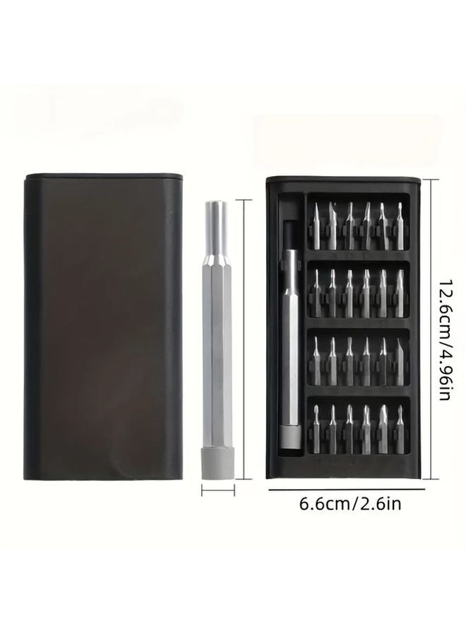 Metal Suit Black 25 in 1 Precision Screwdriver Set Multi Function Repair Tools for Mobile Phone Tablet Disassembly - Image 2