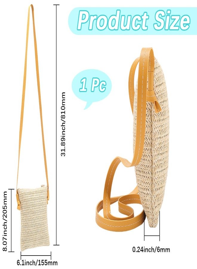 CABODYALS Woven Straw with Adjustable Leather Handles Straps Metal Zipper Beach Bucket Shape Purses Tote Bag Crossbody Shoulder Bags for Women Summer Casual Vacation Travel Daily Work Use Satchel - Image 4
