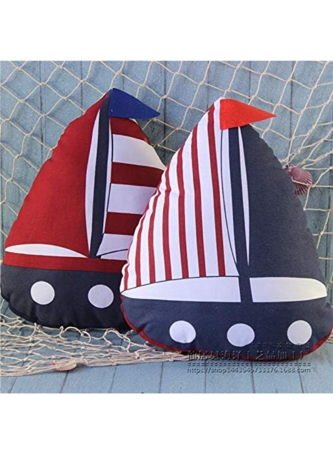 Fish Shaped Cotton and Linen Pillow Nautical Theme Cushions - Image 4