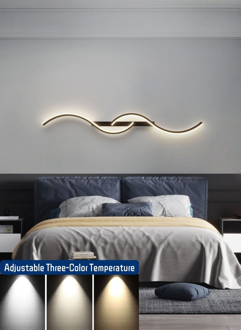 أضواء عصرية قابلة للتعديل بثلاثة ألوان من مصابيح LED لإضاءة الديكور وإضاءة الحائط، حديثة وبسيطة، مناسبة لغرفة المعيشة وغرفة النوم والممر وغرفة الملابس - Image 3