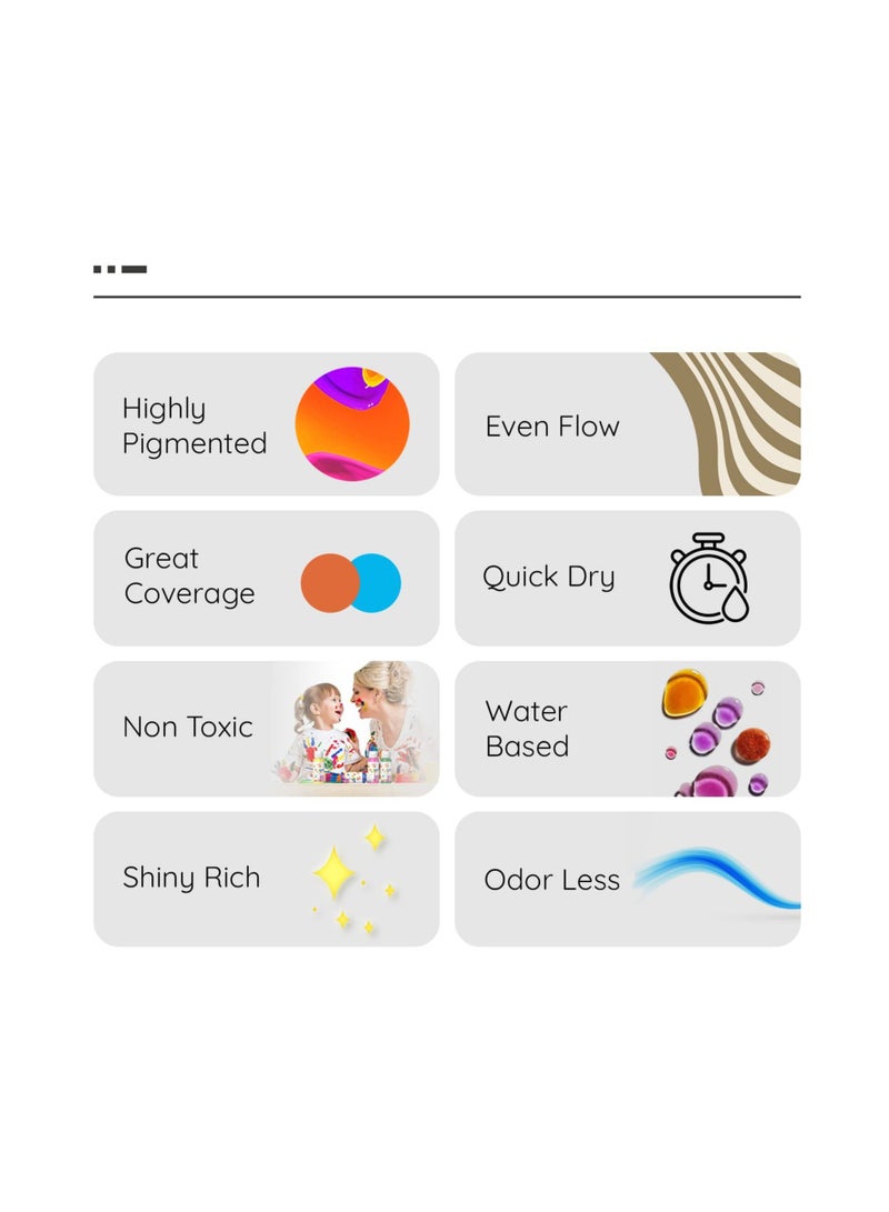 Excefore 36 Colors Acrylic Paint Marker Pens, Waterproof Premium Dual Tip Acrylic Paint Pens, Suitable for Crafts Making, Rock Painting, Ceramic, Wood - Image 5