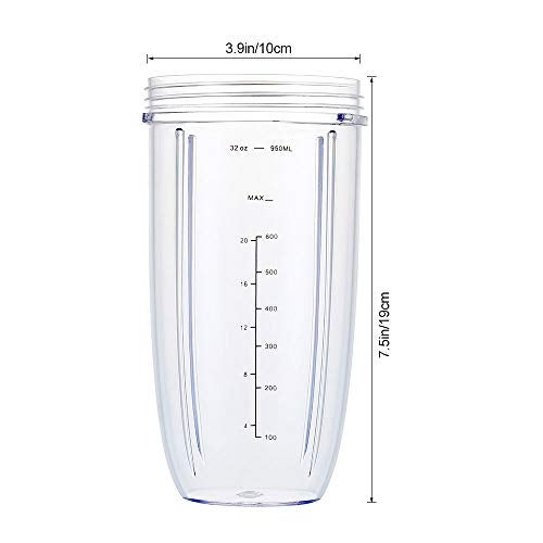 VGEFC Replacement Parts for 32OZ Cups and Flip Top To Go Lids and Parts Extractor Blade Compatible with NutriBullet 600W/900W Blenders (12 PCS) - Image 4