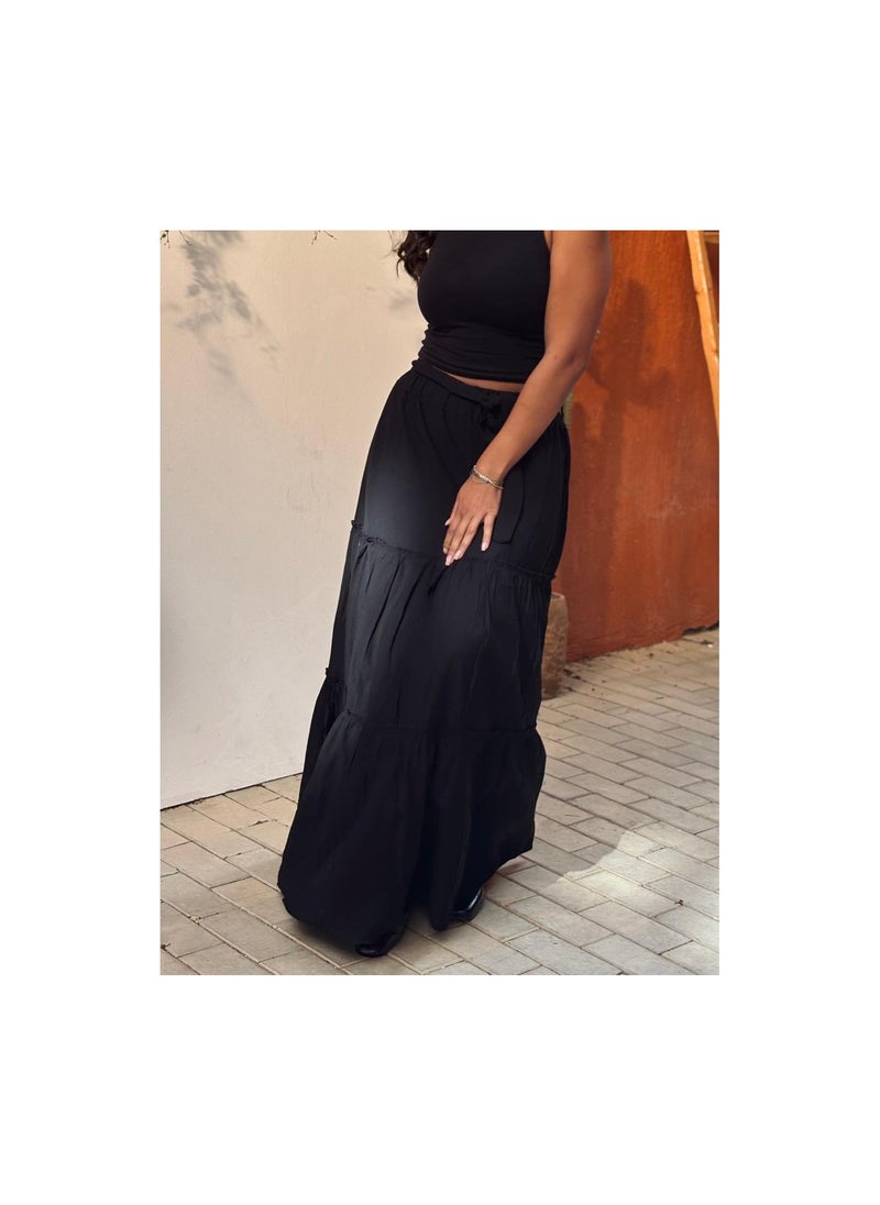 Pavo - Noir Flamenco Skirt - Image 1