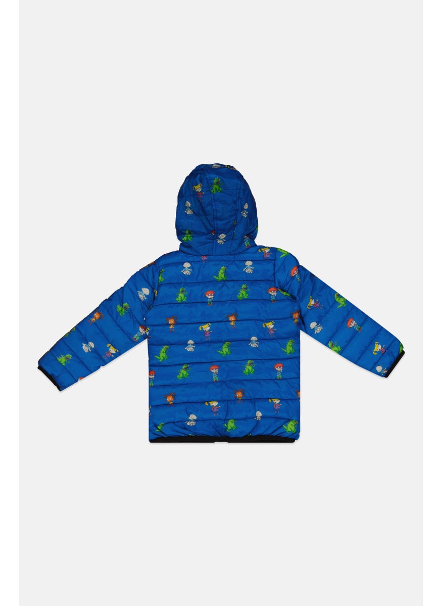 nickelodeon Toddlers Boy All Over Print Puffer Jackets, Royal Blue Combo  - Image 2