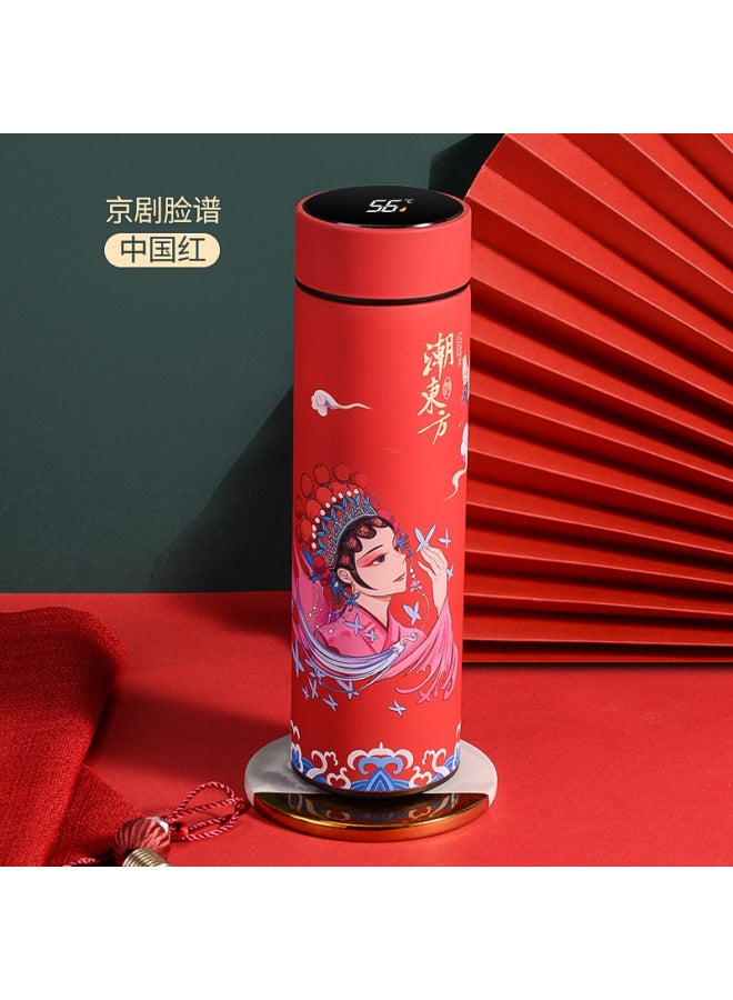 New National Tide 304 Stainless Steel Thermos Cup Business Office Gift Cup Intelligent Digital Display Temperature Straight Body