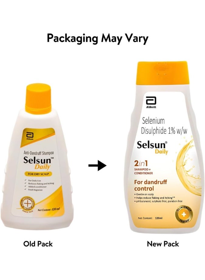 سيلسون شامبو سيلسون اليومي المضاد للقشرة لفروة الرأس الجافة 120 مل - Image 2