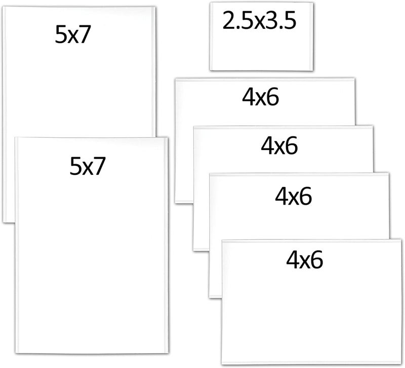 Magtech Magnetic Photo Pocket Picture Frame, Variety Pack, 6 Pack + FREE Wallet Size, 4x6, 5x7, 2.5x2.5, White, Made in the USA (57461) - Image 3