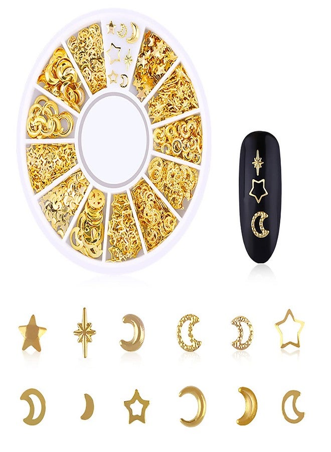 DANNEASY 3d Nail Charms, Nail Jewels, Gold Nail Art Charms, Charm for Nails Metal Nail Studs Jewelry for Acrylic Nails DIY Craft Nail Decoration (6 Boxes) - Image 4