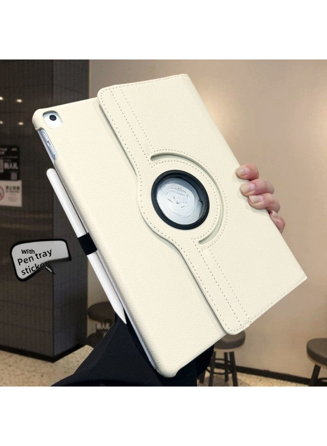 Ipad10 Protective Case Ipad9/8 Cute Line Puppy Air5/6 Flat 10.2 Rotating Leather Case MINI6/5-Color:360 Rotation 【no Pattern】 Leather Case + Pen Tray Sticker-Applicable Models:Ipad Air5( 10.9inch )
