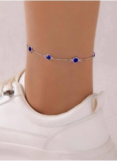 Elegant Silver Stainless Steel Cubic Zirconia Anklet
