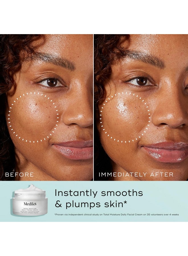 Medik8 Total Moisture Daily Facial Cream - Hydrating Peptide Face Moisturizer with Hyaluronic Acid - Plumps Skin - Supports Skin Barrier - 1.6 oz - Image 3