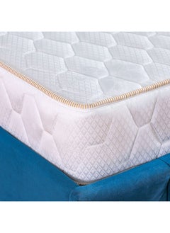 DANUBE HOME مرتبة Danube Home Prime Bonnel ذات النوابض ذات الملمس المتوسط، مرتبة سرير كينج، توازن العمود الفقري لتخفيف الضغط، طول 200 × عرض 180 سم، سمك 22 سم، أبيض  - Image 1