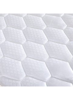 DANUBE HOME مرتبة Danube Home Prime Bonnel ذات النوابض ذات الملمس المتوسط، مرتبة سرير كينج، توازن العمود الفقري لتخفيف الضغط، طول 200 × عرض 180 سم، سمك 22 سم، أبيض  - Image 2