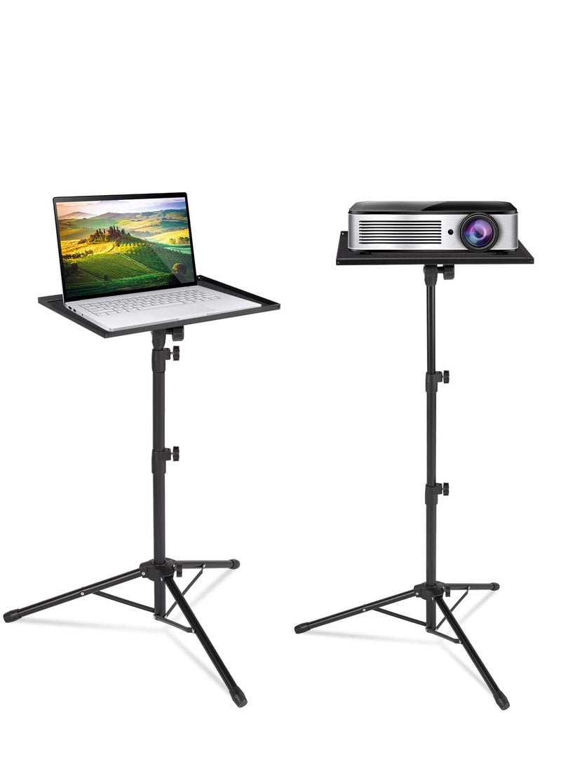 Mike Music Mike Music Projector Tripod Stand, Portable DJ Equipment Stand, Folding Floor Tripod Stand, Outdoor Computer Table Stand for Stage or Studio, Height Adjustable 23 to 46 Inch  - Image 1