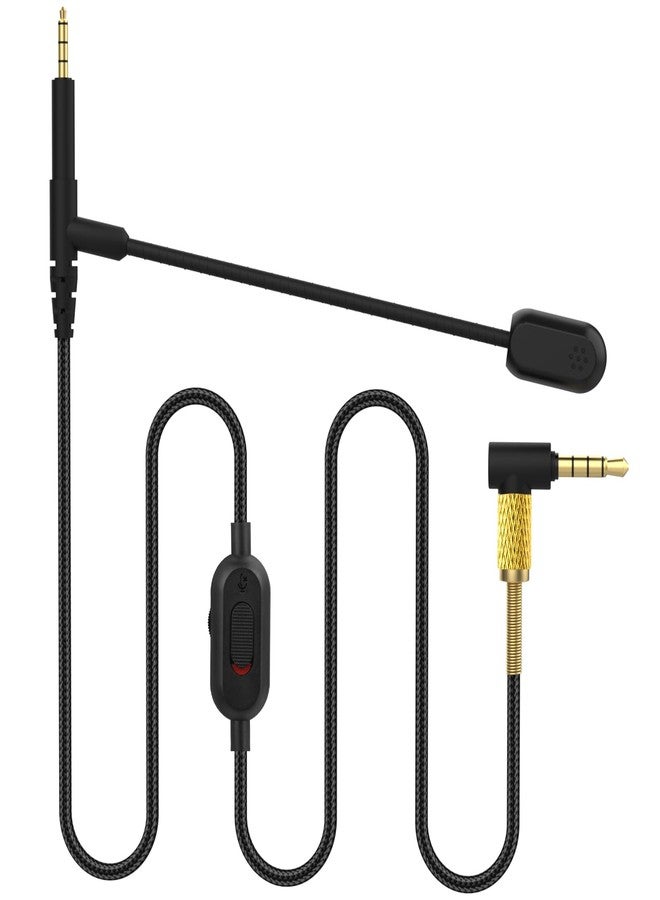 Gneinour QC35 Microphone Compatible with Bose QC25, QC35, QC35 II, QC45, NC700 Headphones, Boom Gaming Microphone Cable with Mute and Volume Control for PS4, PS5, PC, Laptop, Xbox One Controller, 6ft